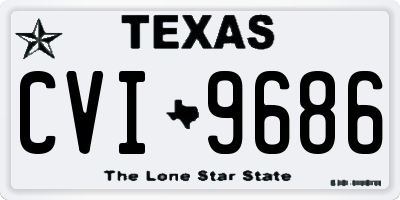TX license plate CVI9686