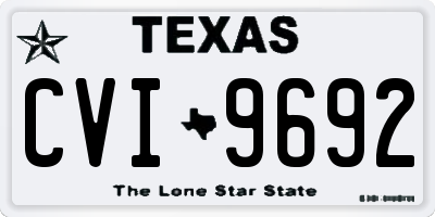 TX license plate CVI9692