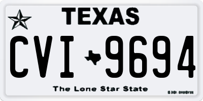 TX license plate CVI9694