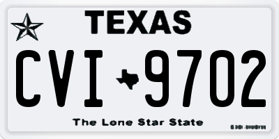 TX license plate CVI9702
