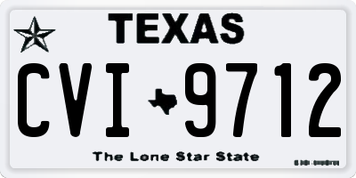 TX license plate CVI9712