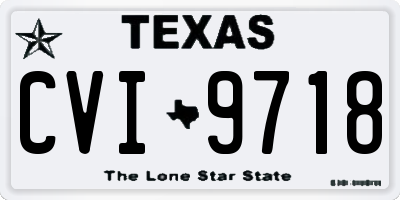 TX license plate CVI9718