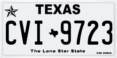 TX license plate CVI9723