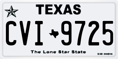 TX license plate CVI9725