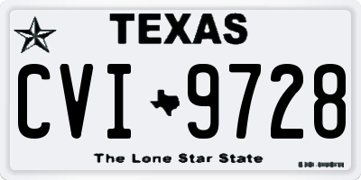 TX license plate CVI9728