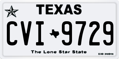 TX license plate CVI9729