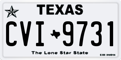 TX license plate CVI9731