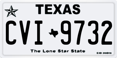 TX license plate CVI9732