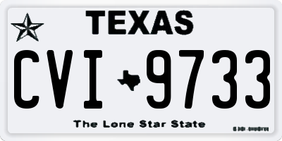 TX license plate CVI9733
