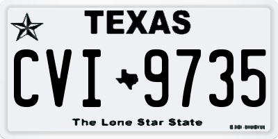 TX license plate CVI9735