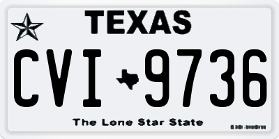 TX license plate CVI9736