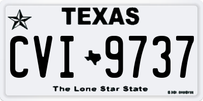 TX license plate CVI9737