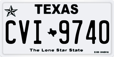 TX license plate CVI9740