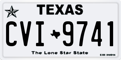 TX license plate CVI9741