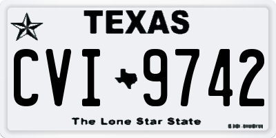 TX license plate CVI9742