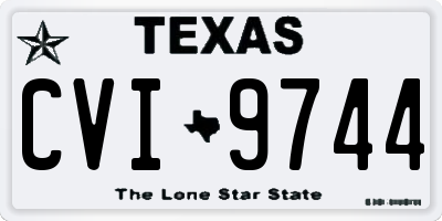 TX license plate CVI9744