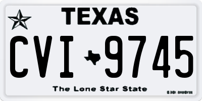 TX license plate CVI9745