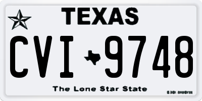 TX license plate CVI9748