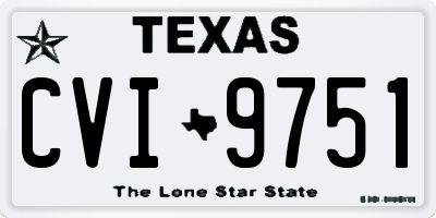 TX license plate CVI9751
