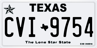 TX license plate CVI9754