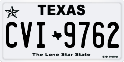 TX license plate CVI9762