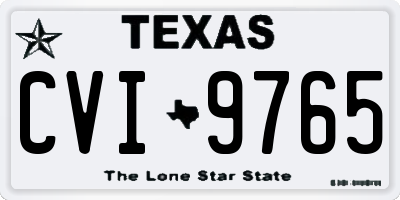TX license plate CVI9765