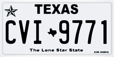 TX license plate CVI9771