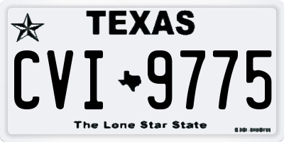 TX license plate CVI9775