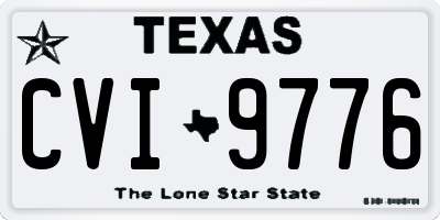 TX license plate CVI9776