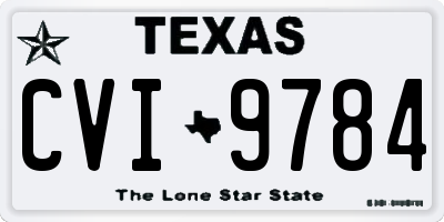 TX license plate CVI9784
