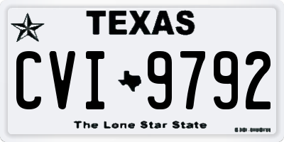 TX license plate CVI9792
