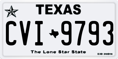 TX license plate CVI9793