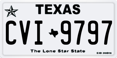 TX license plate CVI9797