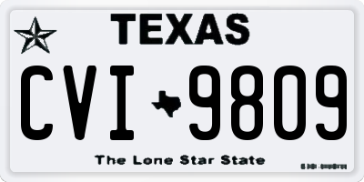TX license plate CVI9809