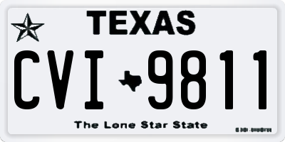 TX license plate CVI9811
