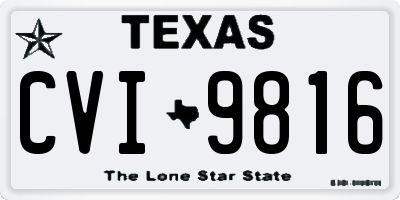TX license plate CVI9816