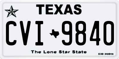 TX license plate CVI9840