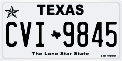 TX license plate CVI9845