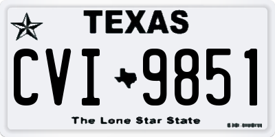 TX license plate CVI9851