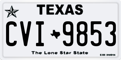 TX license plate CVI9853