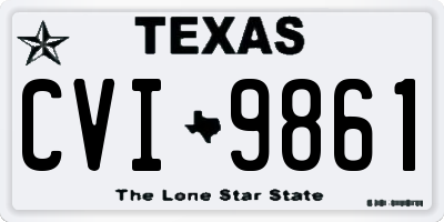 TX license plate CVI9861