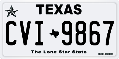 TX license plate CVI9867