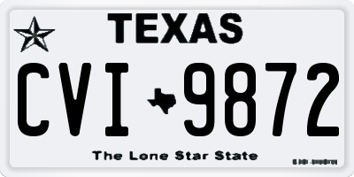 TX license plate CVI9872