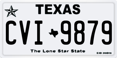 TX license plate CVI9879