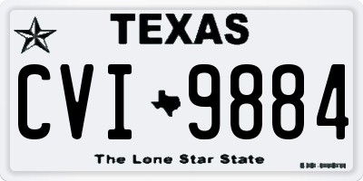 TX license plate CVI9884