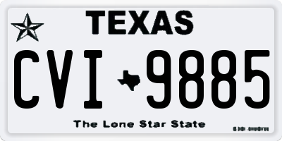 TX license plate CVI9885