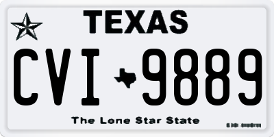 TX license plate CVI9889