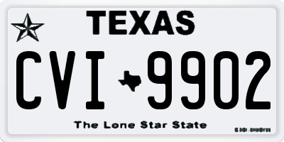 TX license plate CVI9902