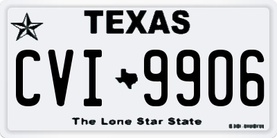 TX license plate CVI9906