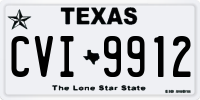 TX license plate CVI9912